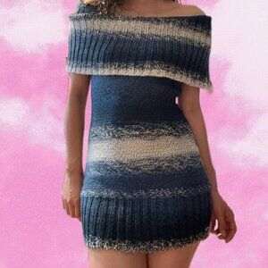 Y2K Wet Seal Off-shoulder mini sweater dress